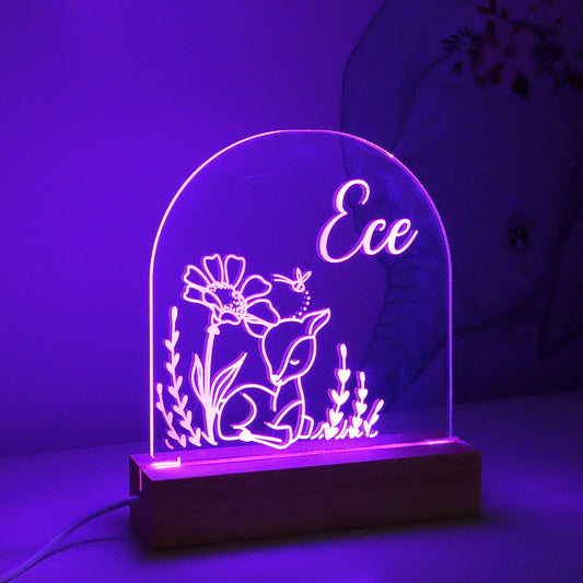 LED-Nachtlicht mit Namen - Mädchen Edition